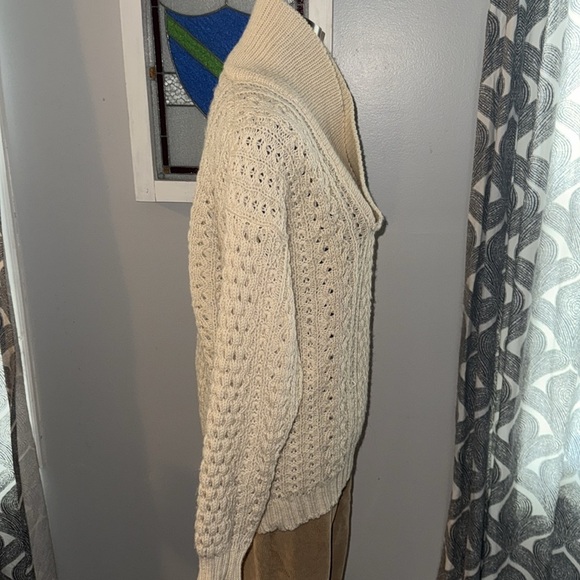 Vintage Quills Knit 100% Wool Irish Hand Knit Sweater - Picture 7 of 9